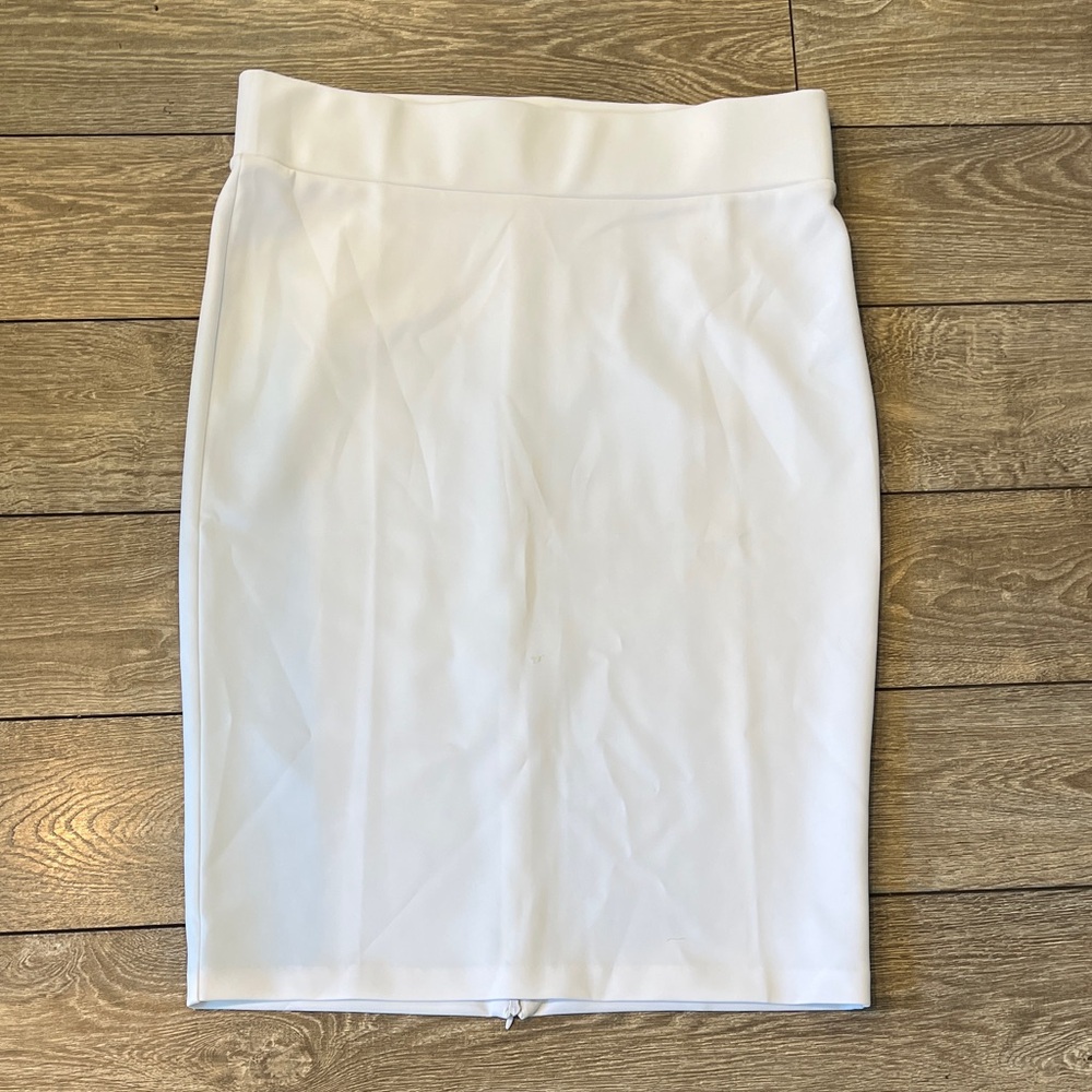 Eloquii Classic White Pencil Skirt
